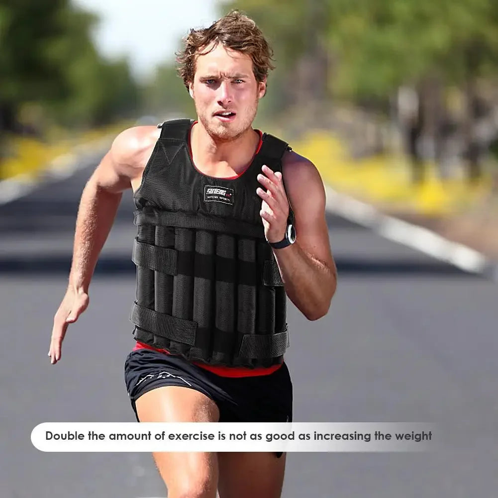 3/15/35Kg 1-50Kg Weight Training Vest Empty Bag Fitness Running Vest Adjustable Weight Jacket Workout Equipment for Jogging