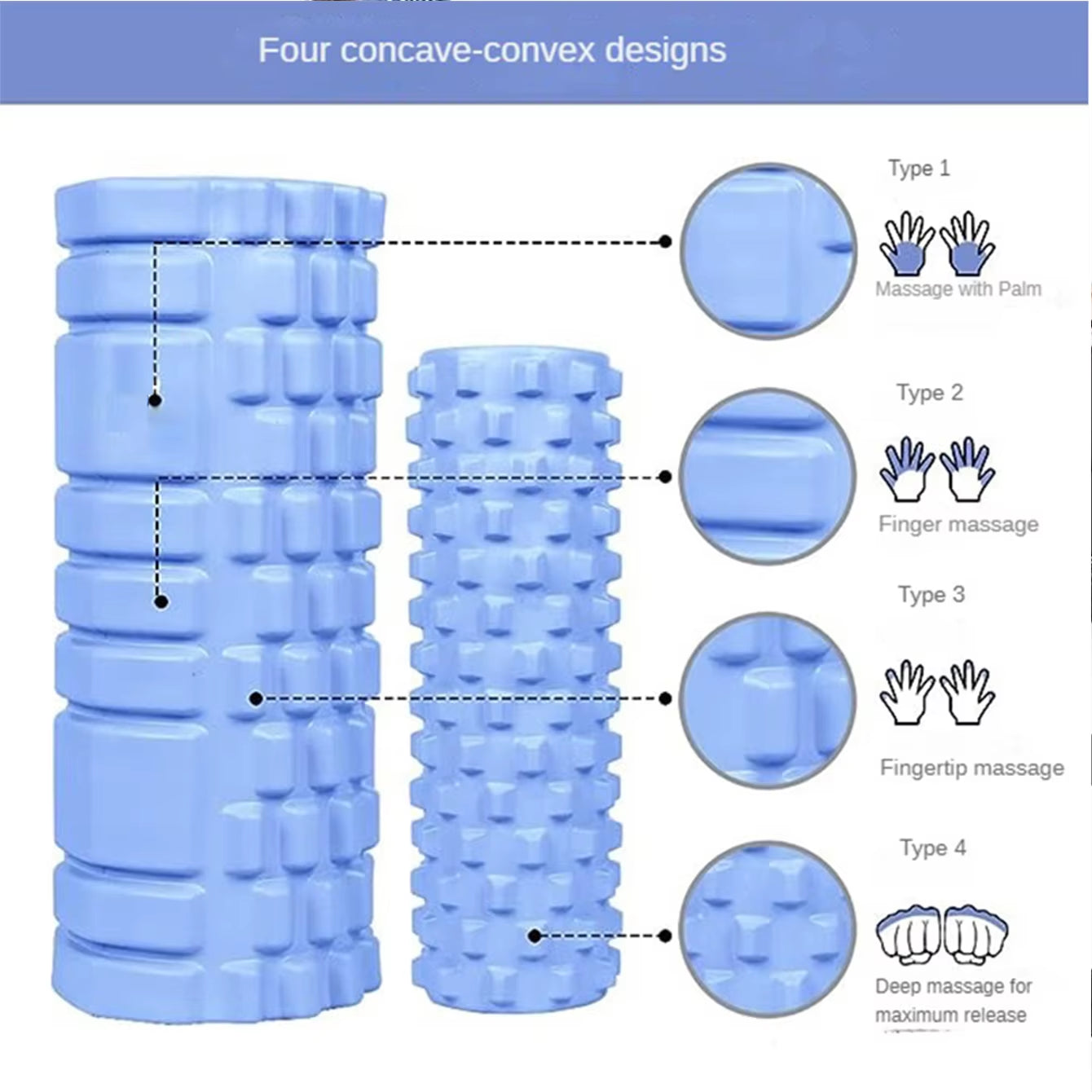 33Cm Foam roller Massage Roller Muscle Back Muscle Massage the Grid Back Training Set Shipping