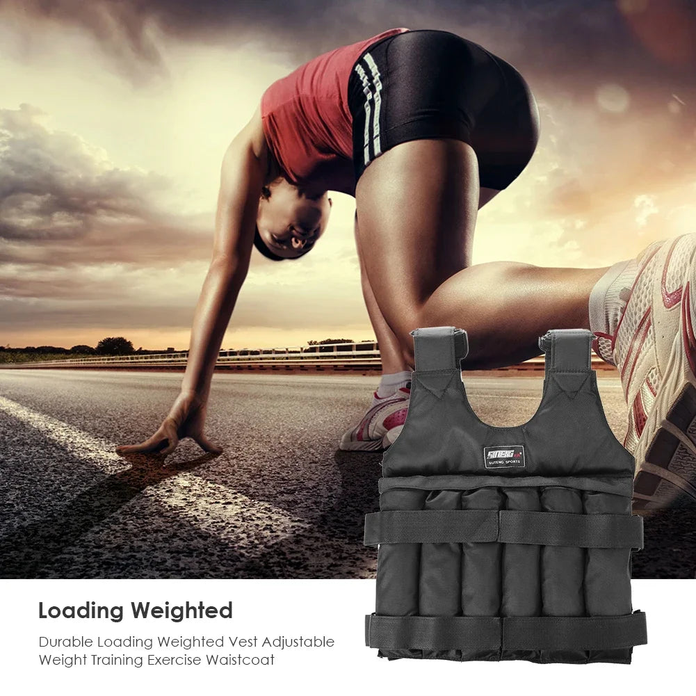 3/15/35Kg 1-50Kg Weight Training Vest Empty Bag Fitness Running Vest Adjustable Weight Jacket Workout Equipment for Jogging