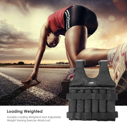 3/15/35Kg 1-50Kg Weight Training Vest Empty Bag Fitness Running Vest Adjustable Weight Jacket Workout Equipment for Jogging