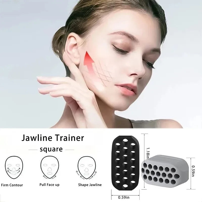 Silicone Jaw Exerciser Facial Toner  Jawline Fitness Ball Neck Toning